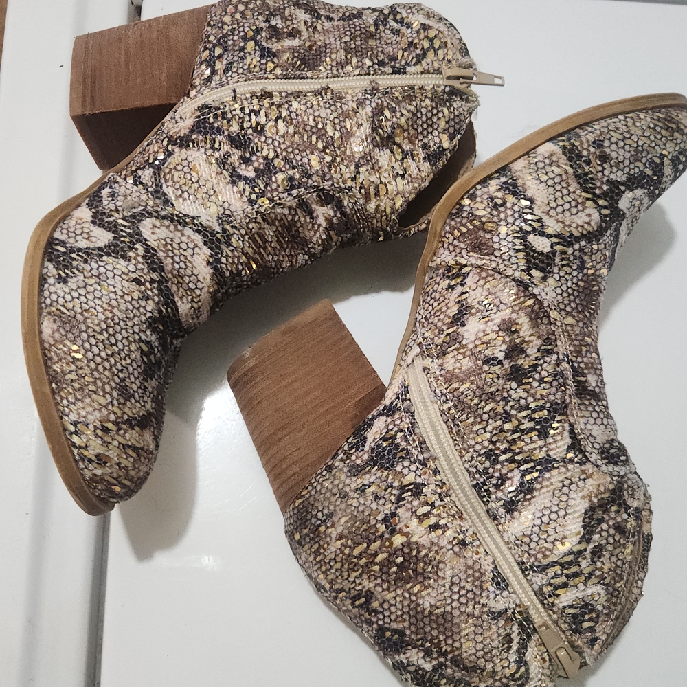 Snakeskin Ankle Boots